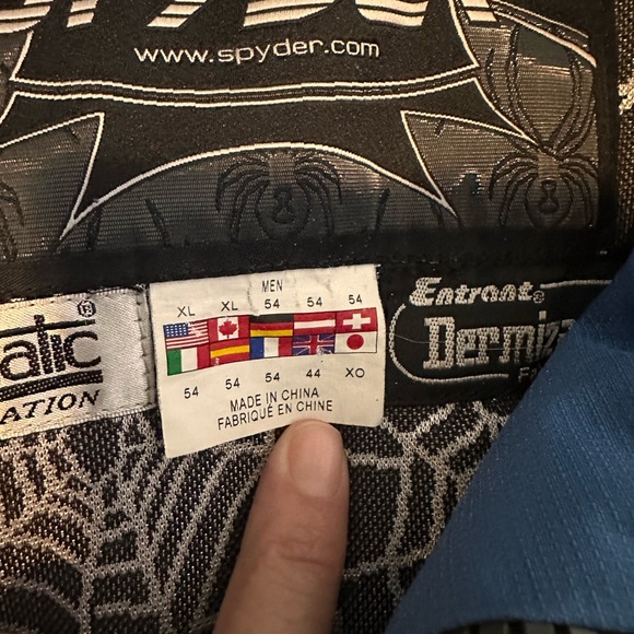 Vintage Spyder Guardian Ski Snow Jacket Coat in Blue as XL - Picture 2 of 4